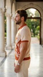 Ivory Rust Bird Graphic Polo - Image 2