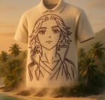 Anime Sketch Polo Shirt (Men)