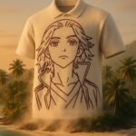 Anime Sketch Polo Shirt (Men)