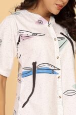 Dragonfly Printed Shirt Dress (Women) - Image 5