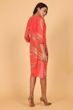 Elegant Red Floral Dress (Women) - Image 2