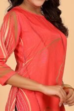 Elegant Red Floral Dress (Women) - Image 3