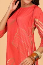 Elegant Red Floral Dress (Women) - Image 4