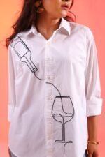 White Wine Printed Shirt (Women) - Image 2