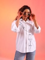 White Wine Printed Shirt (Women) - Image 5