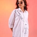 White Wine Printed Shirt (Women)