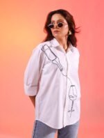 White Wine Printed Shirt (Women)