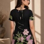 Black Lotus Lace-Up Back Top